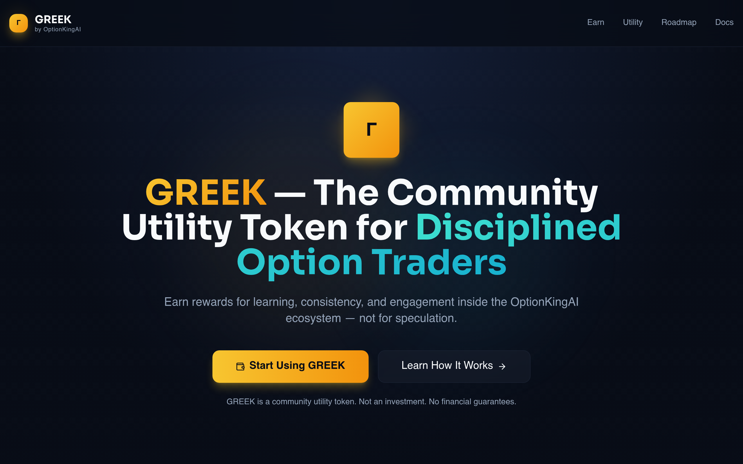 GREEKS homepage screenshot