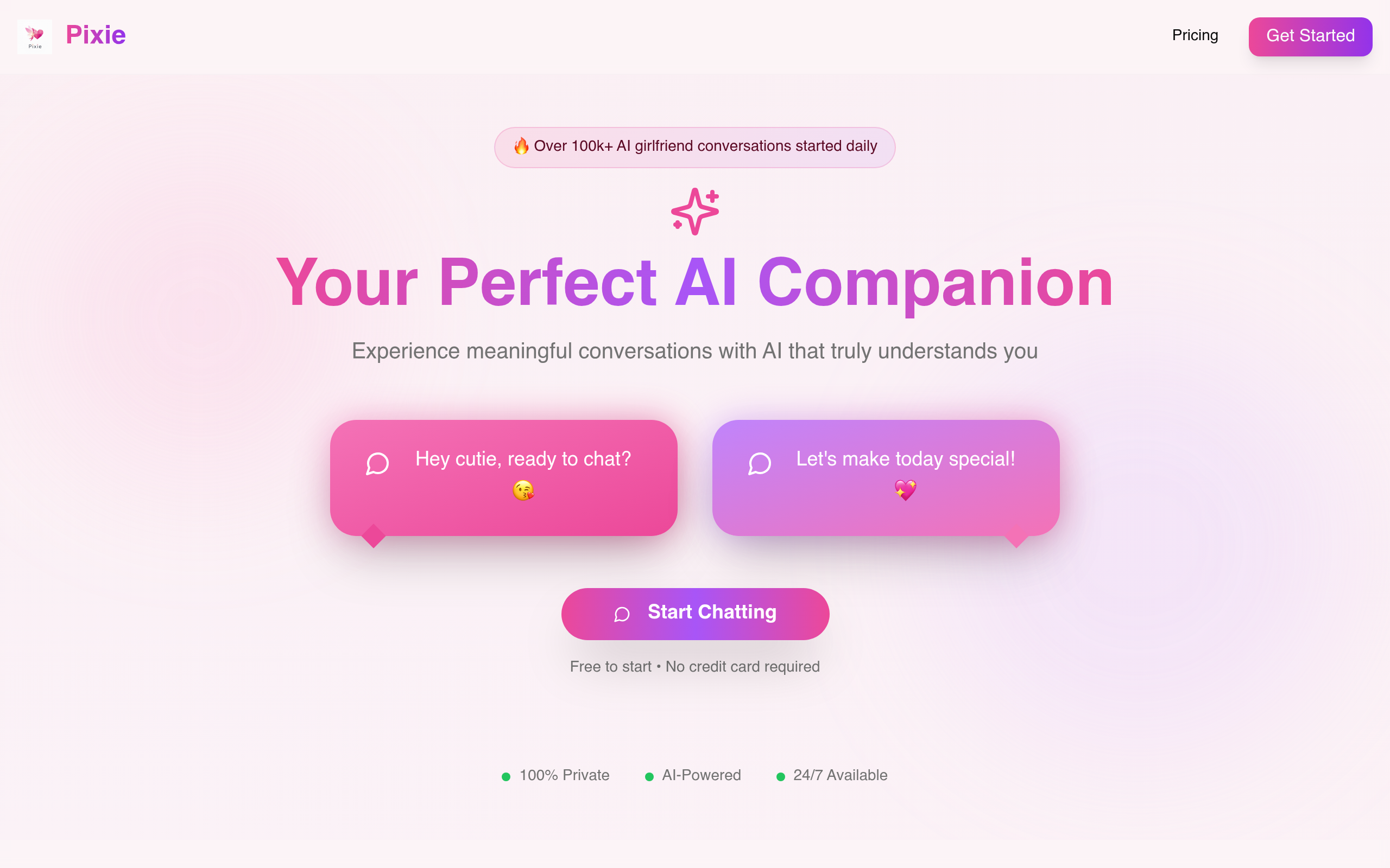 Pixie Babe homepage screenshot