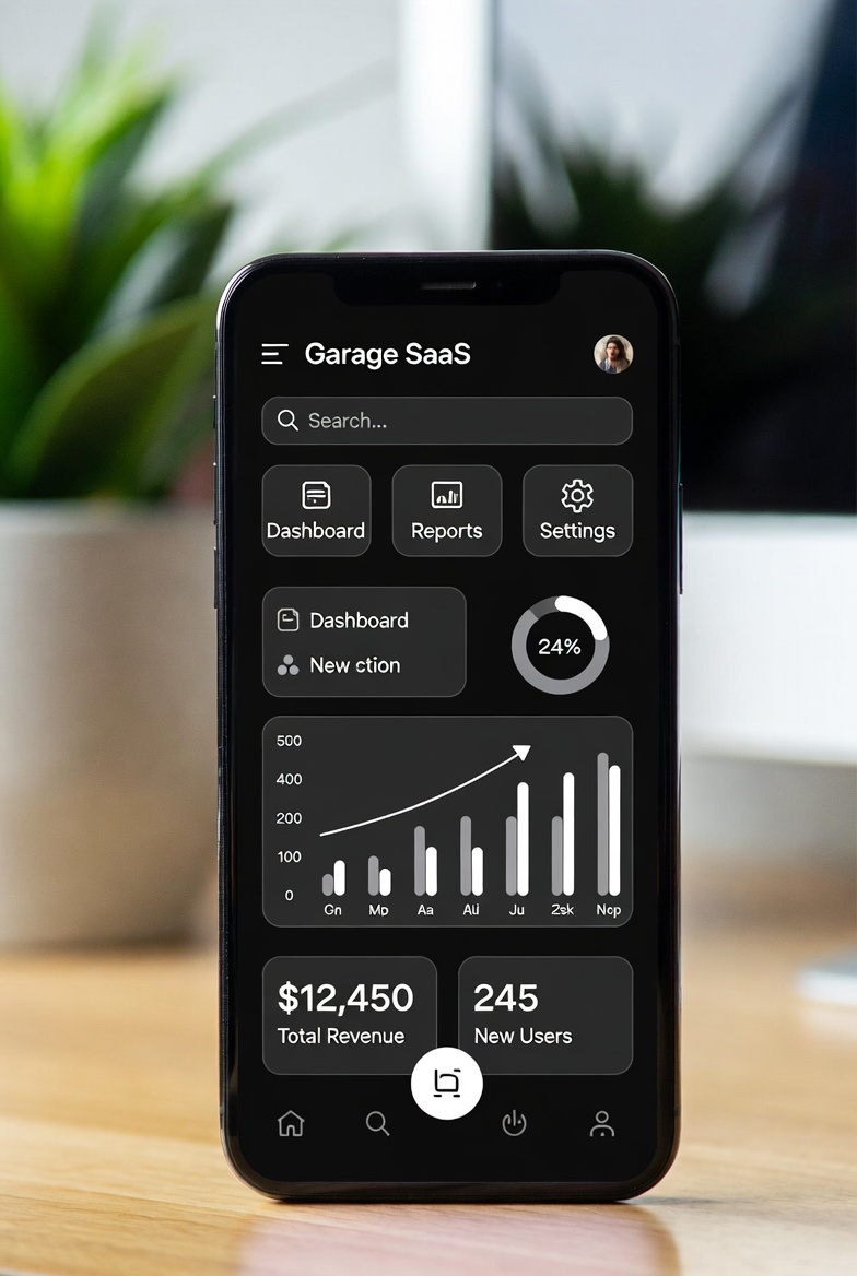 Garage SaaS - Bike/car service workshop graphic